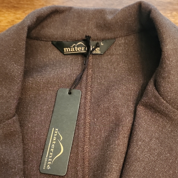 Brown Tailored Blazer with Lapel Collar - Picture 2 of 3